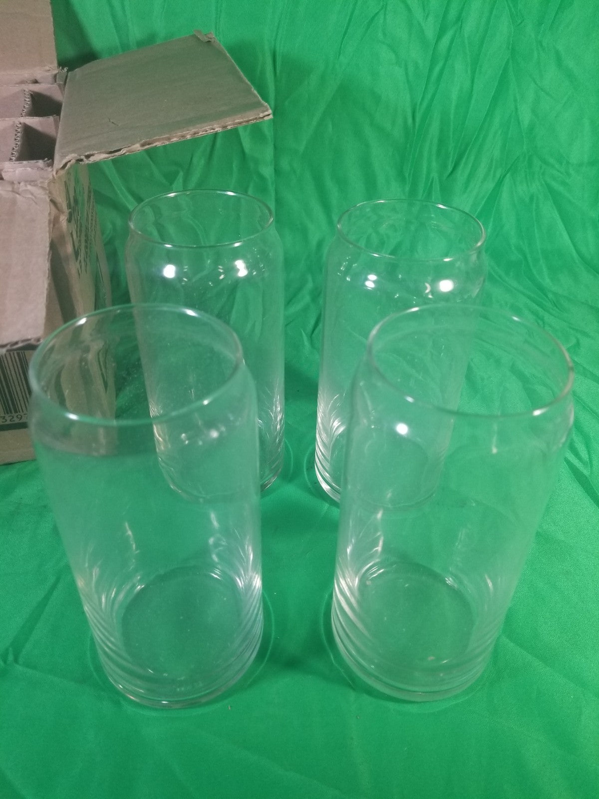 Classic Can XL Set of Drinking Glasses, Iced Coffee Cups Set of 4, 20 Oz, Dis...