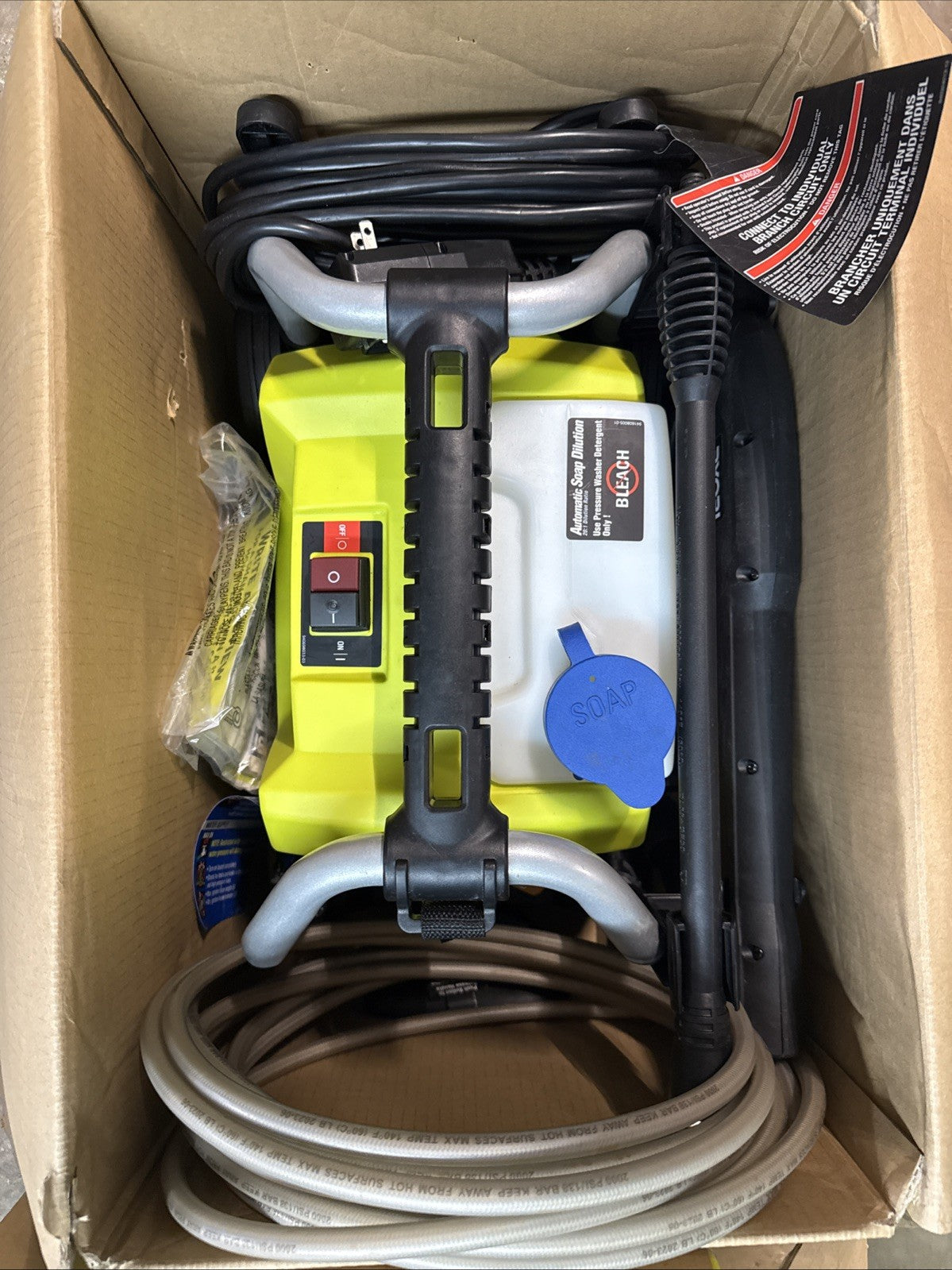Ryobi 1.2 GPM 1900 PSI Electric Corded Water Pressure Washer Kit RY1419MT UsedGC