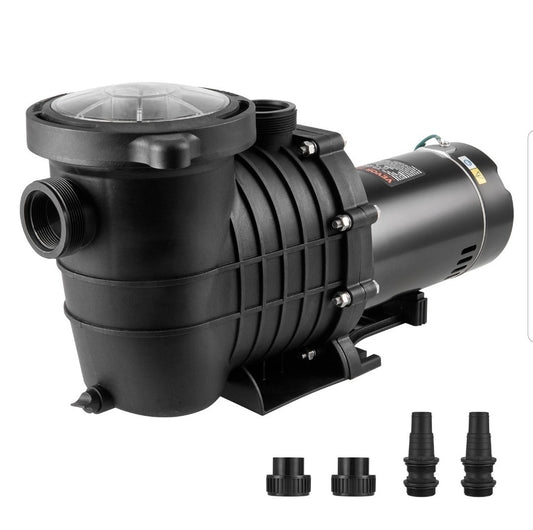 VEVOR Above Ground Swimming Pool Pump Single Speed 1 HP 80 GPM 110V / 240V