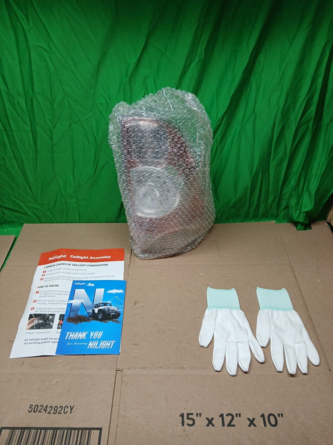 Nilight Tail light Assembly LED Lens Passenger Side for 2005-2015 Toyota Tacoma