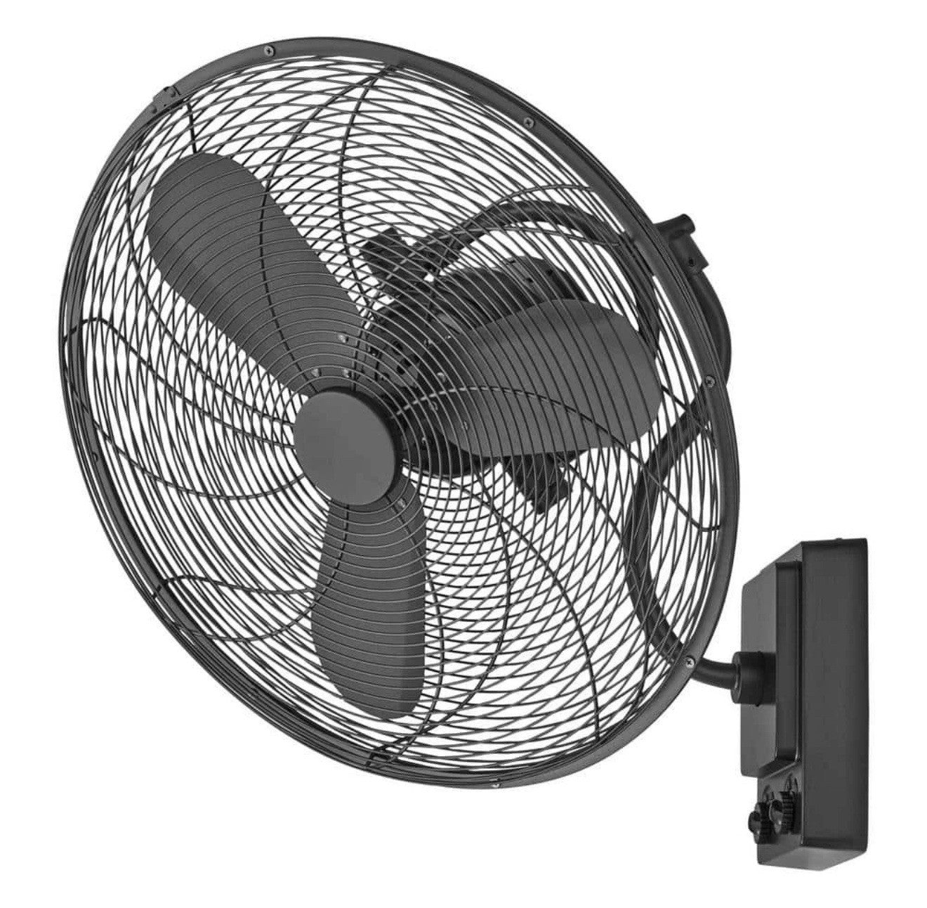 Bentley III 22 in. Indoor/Outdoor Natural Iron Oscillating Wall Fan Open Box