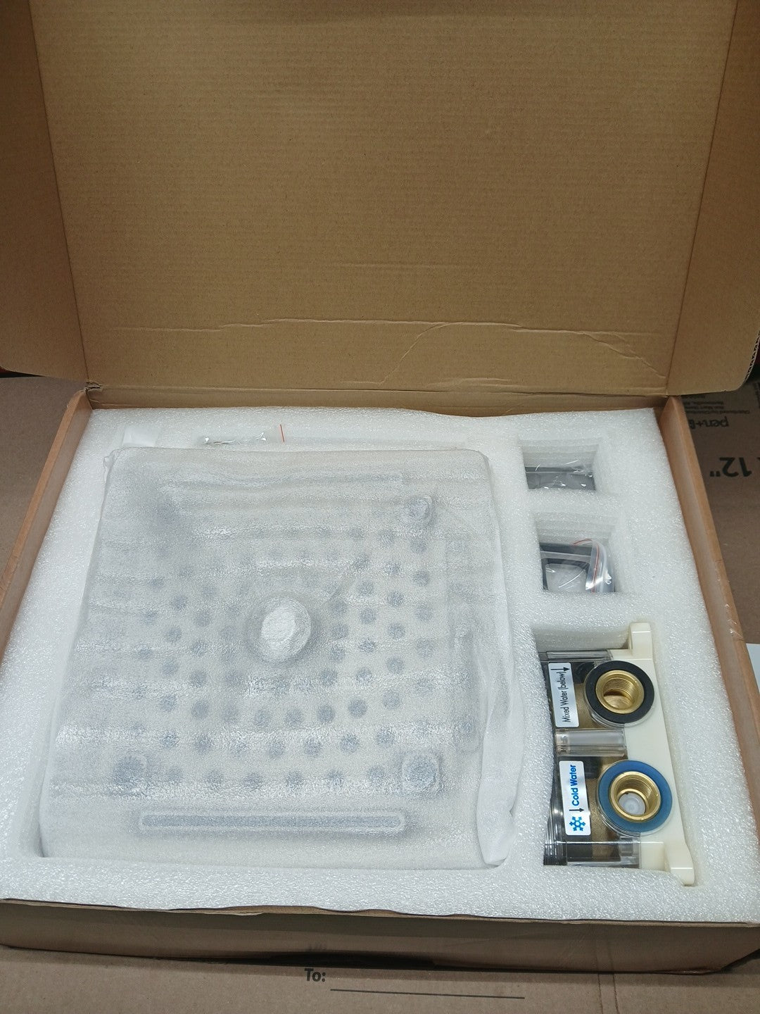 ELLO&ALLO Shower Faucet Set Mixing Valve and Trim Kit Brushed Nickel, Rainfall W