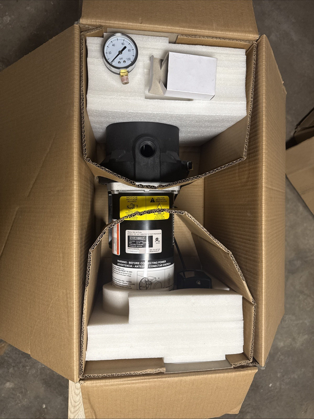 Everbilt Shallow Well Jet Pump Plastic 3/4HP HDSWJ7P NEW OPEN BOX.