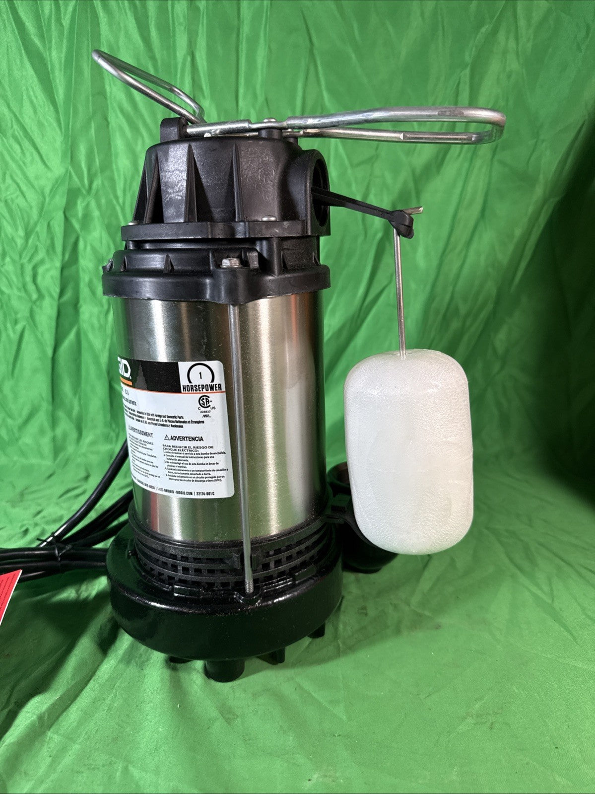 New RIDGID 1 HP Stainless Steel Dual Suction Sump Pump NEW OPEN BOX