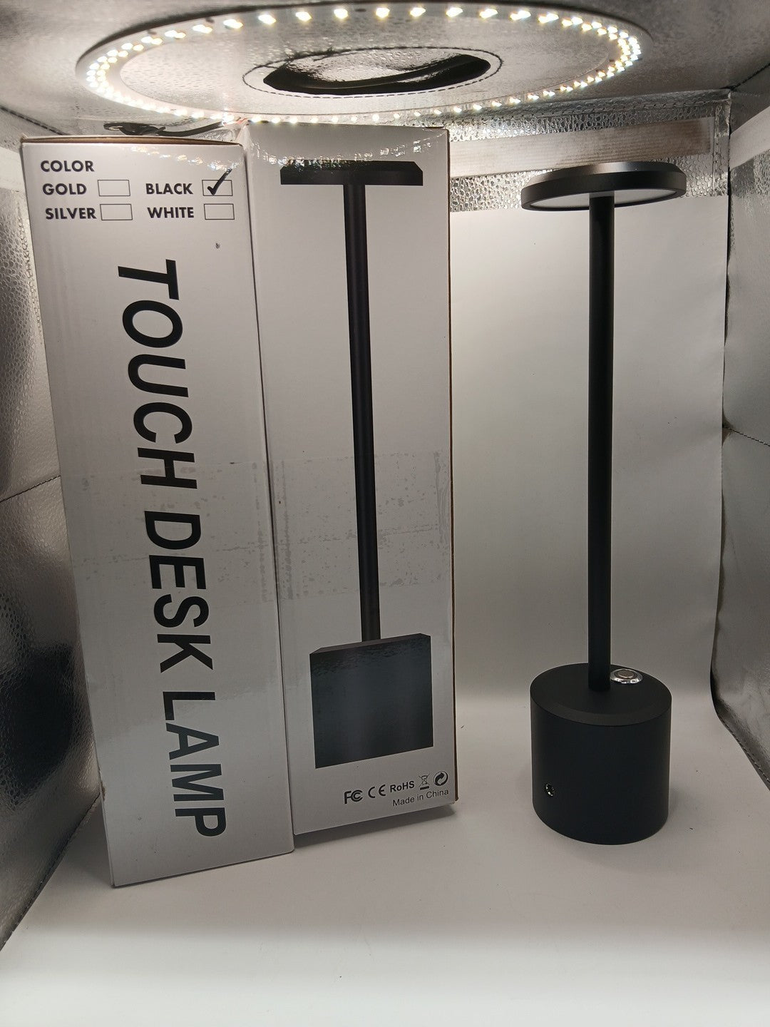 (2-pack) Cordless Table Lamp Touch Sensor Rechargeable Bar Desk Night Light