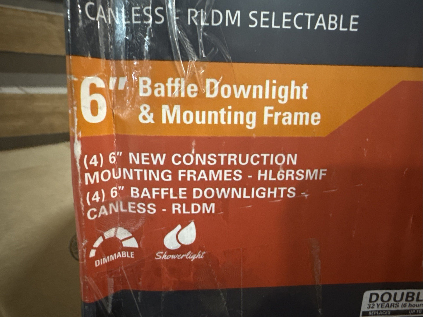 HALO RL 6 in. Color Select Canless Recessed LED Kit w/Mount Frame 4-Pack (OPEN)