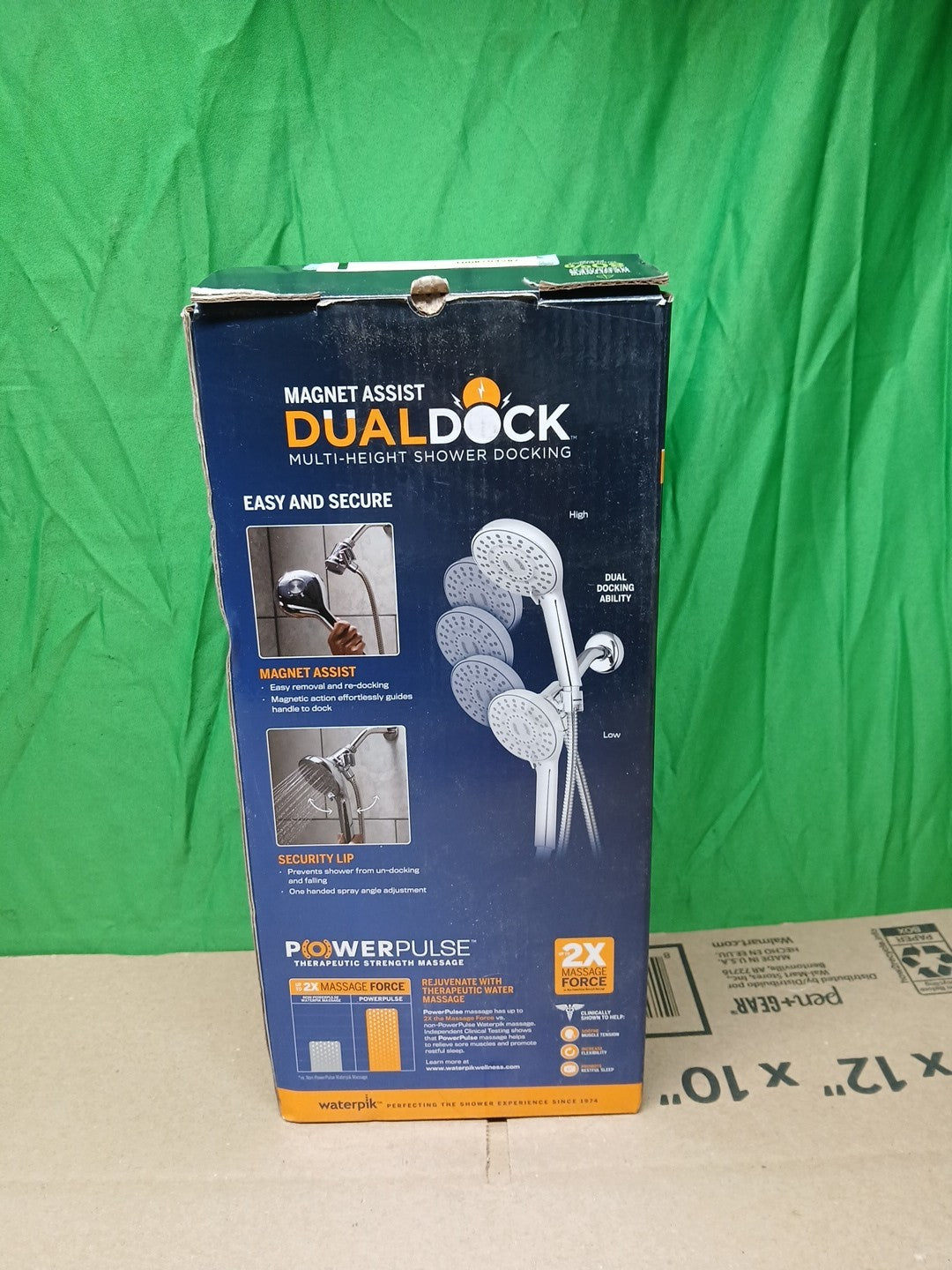 Waterpik 8-Spray Wall Mount Magnet Multi Height Handheld Shower Head 1.8 GPM