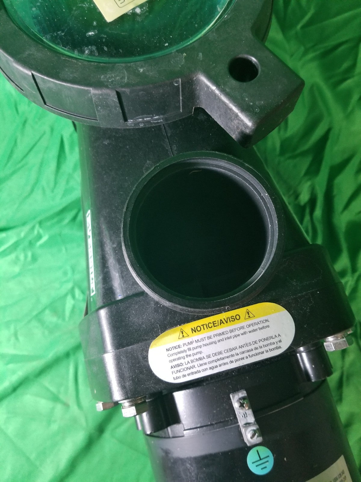 Everbilt Pool Pump Fan-Cooled Motor 1.5 HP 230V USED Does Not Have Unions