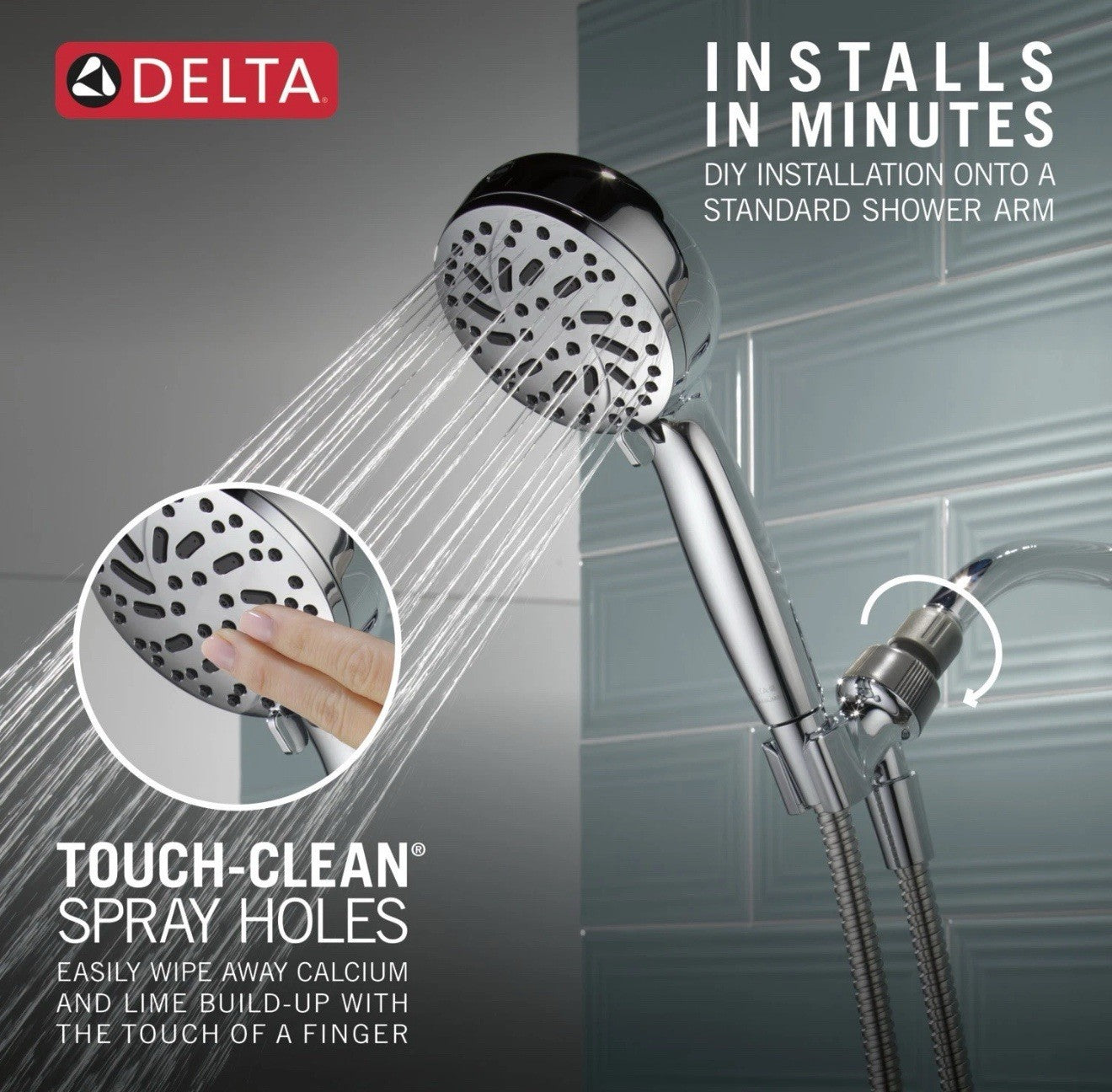 Delta 75740 ProClean 1.75 GPM Multi Function 6 Setting Hand - Nickel