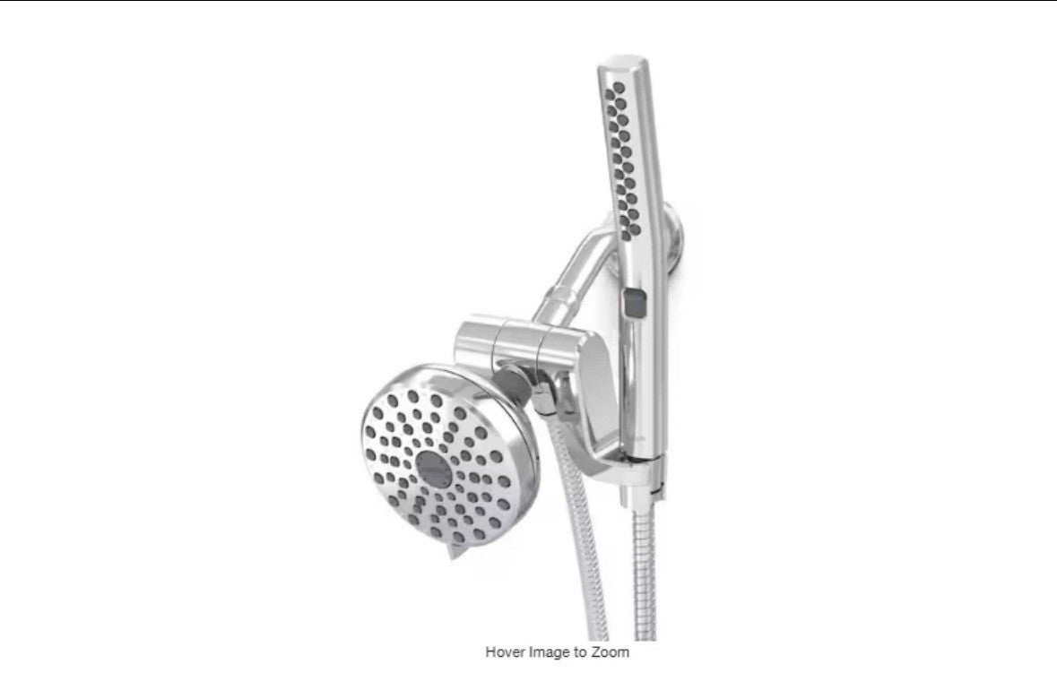 Waterpik 12-spray 5 in. High PressureDual Shower Head and Handheld Shower Head