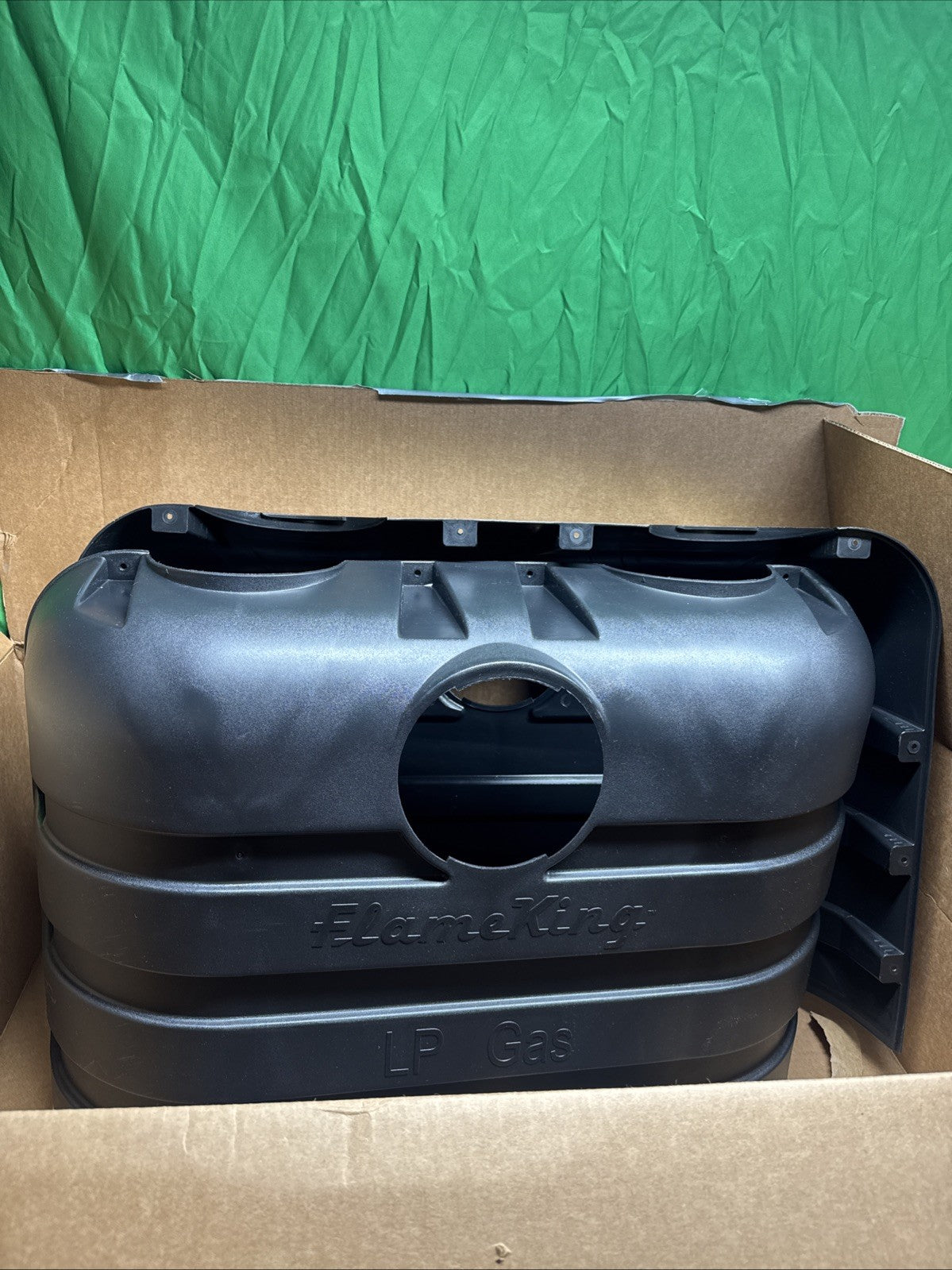 Flame King Heavy Duty Dual 20lb Black Propane Tank Cover for RV, Camper, Trailer