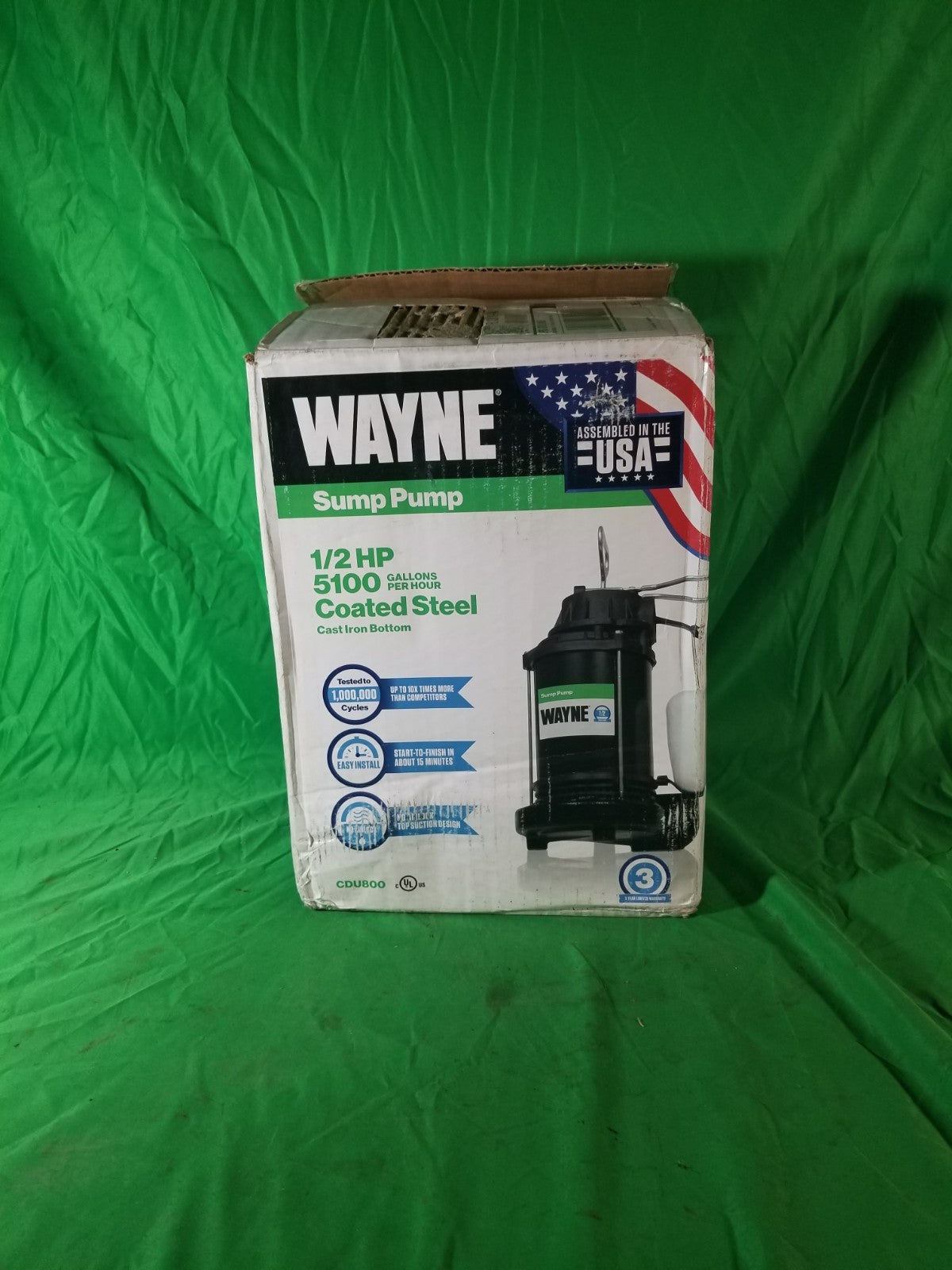 Wayne 58321-WYN3 CDU980E 3/4 HP Cast Iron and Stainless Steel Sump Pump