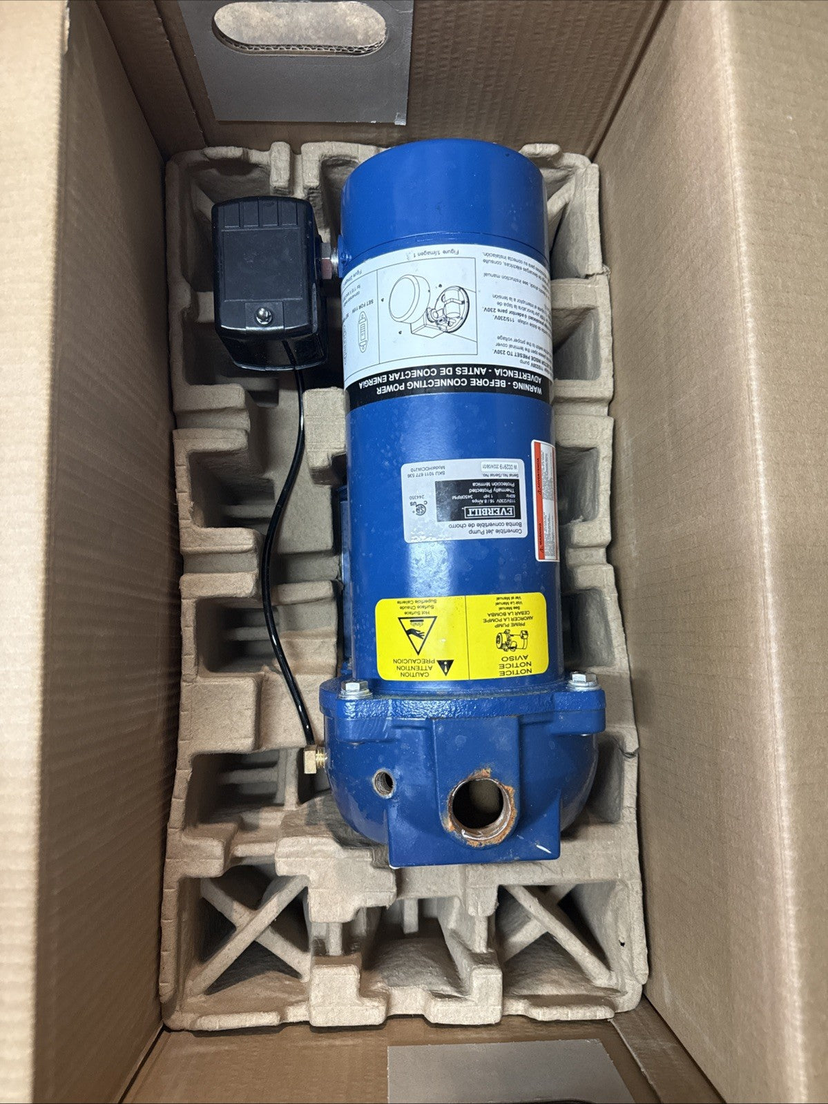 Everbilt 1 HP Professional Convertible Jet Pump *for Parts* Read Description