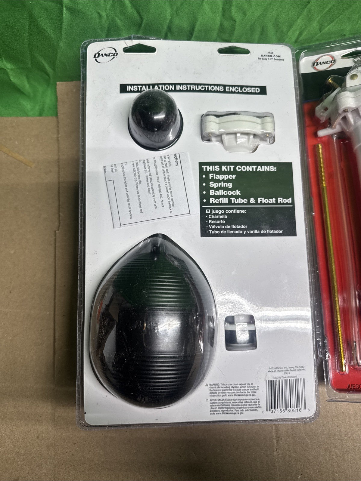 LOT OF 3 Danco 80816 Complete Toilet Repair Kit Fill Valve, Flapper, Rod, Float