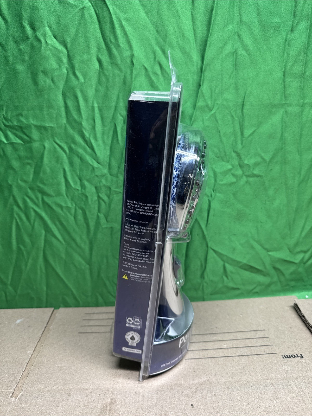 Waterpik 6-Spray 4.8 in. Wall Mount Handheld Adjustable Shower Head. Chrome, NEW