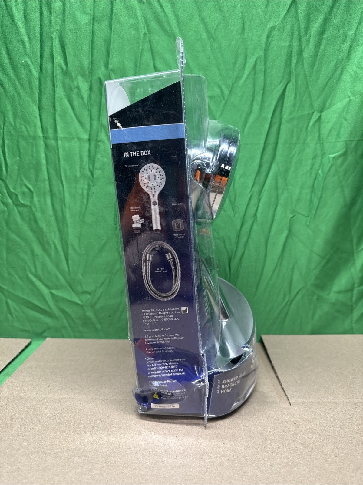 Waterpik Hand Held Shower Head Chrome 180-Degree 5-Modes QBS-563MEB