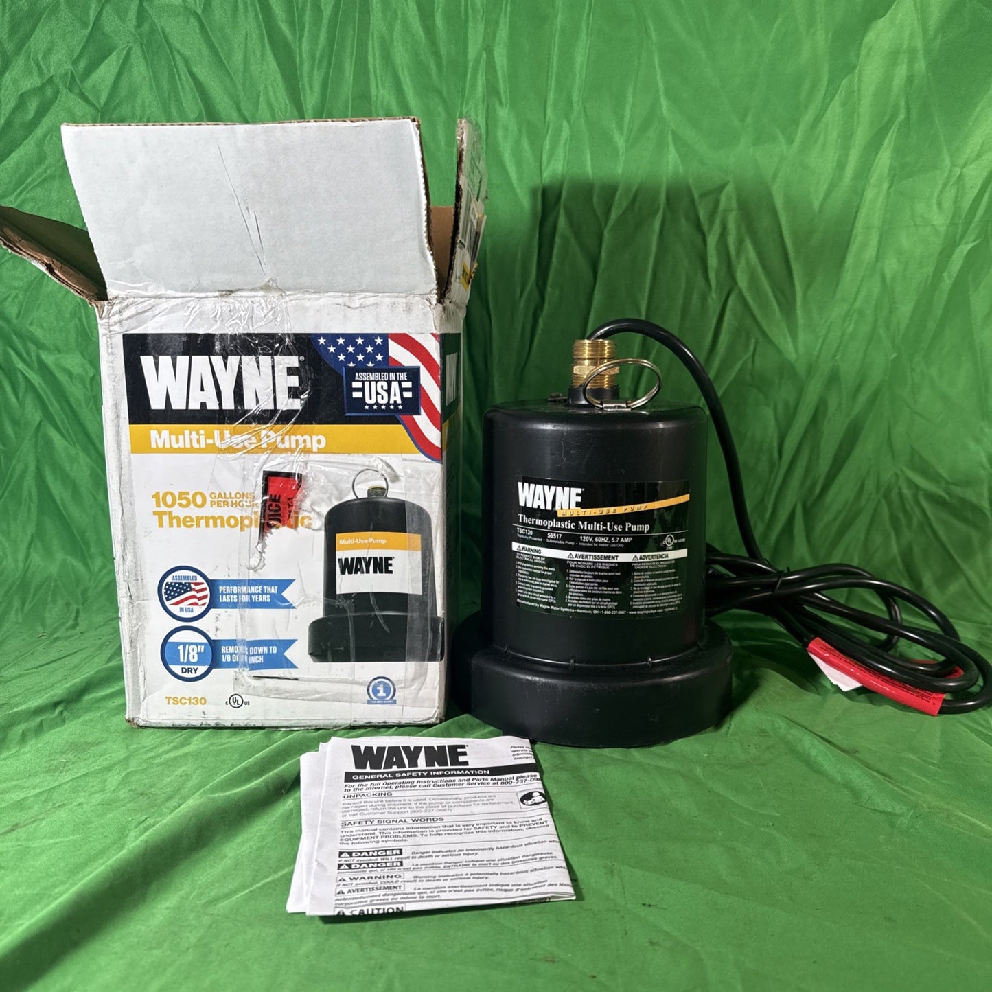 Wayne TSC130 Multi-Use pump 1000 Gallons/Hour Thermoplastic Box