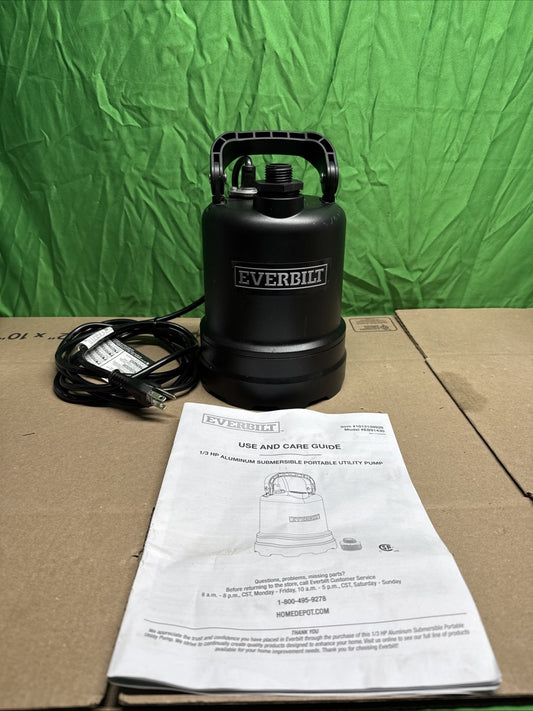 Everbilt 1/3 HP Submersible Aluminum Utility Pump