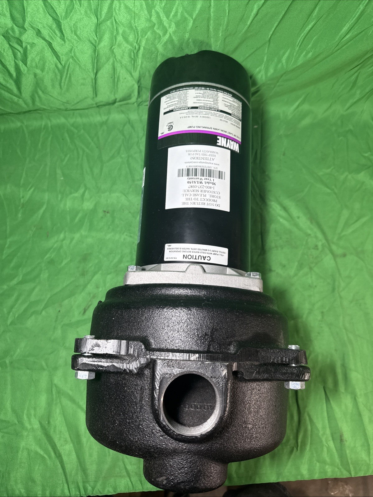 Wayne 1-1/2 HP Cast Iron Quick-Prime Lawn-Sprinkler Pump.