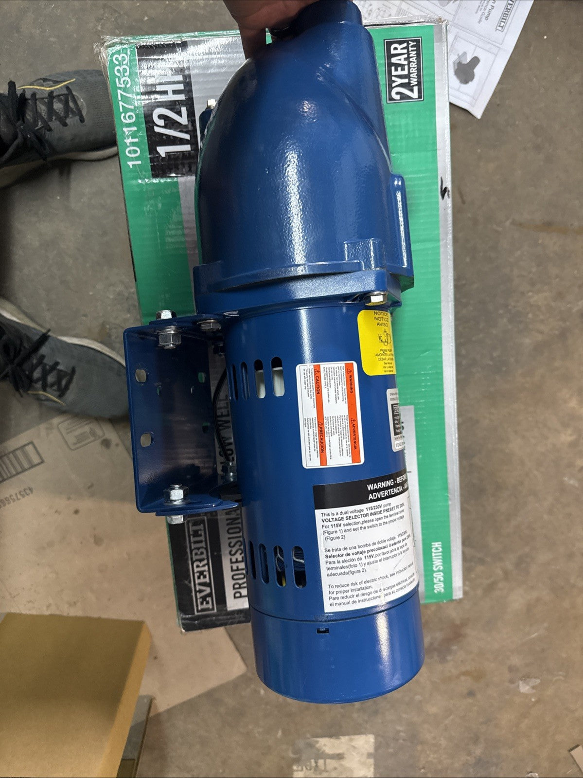 Everbilt Shallow Well Jet Pump Cast Iron 1/2HP HDSWJ5    NEW Open Box