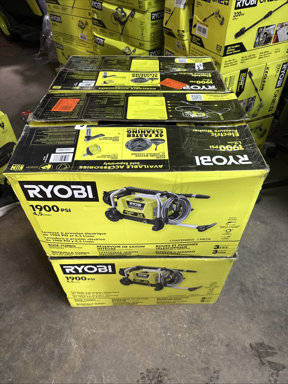 Ryobi 1.2 GPM 1900 PSI Electric Corded Water Pressure Washer Kit RY1419MT New OB