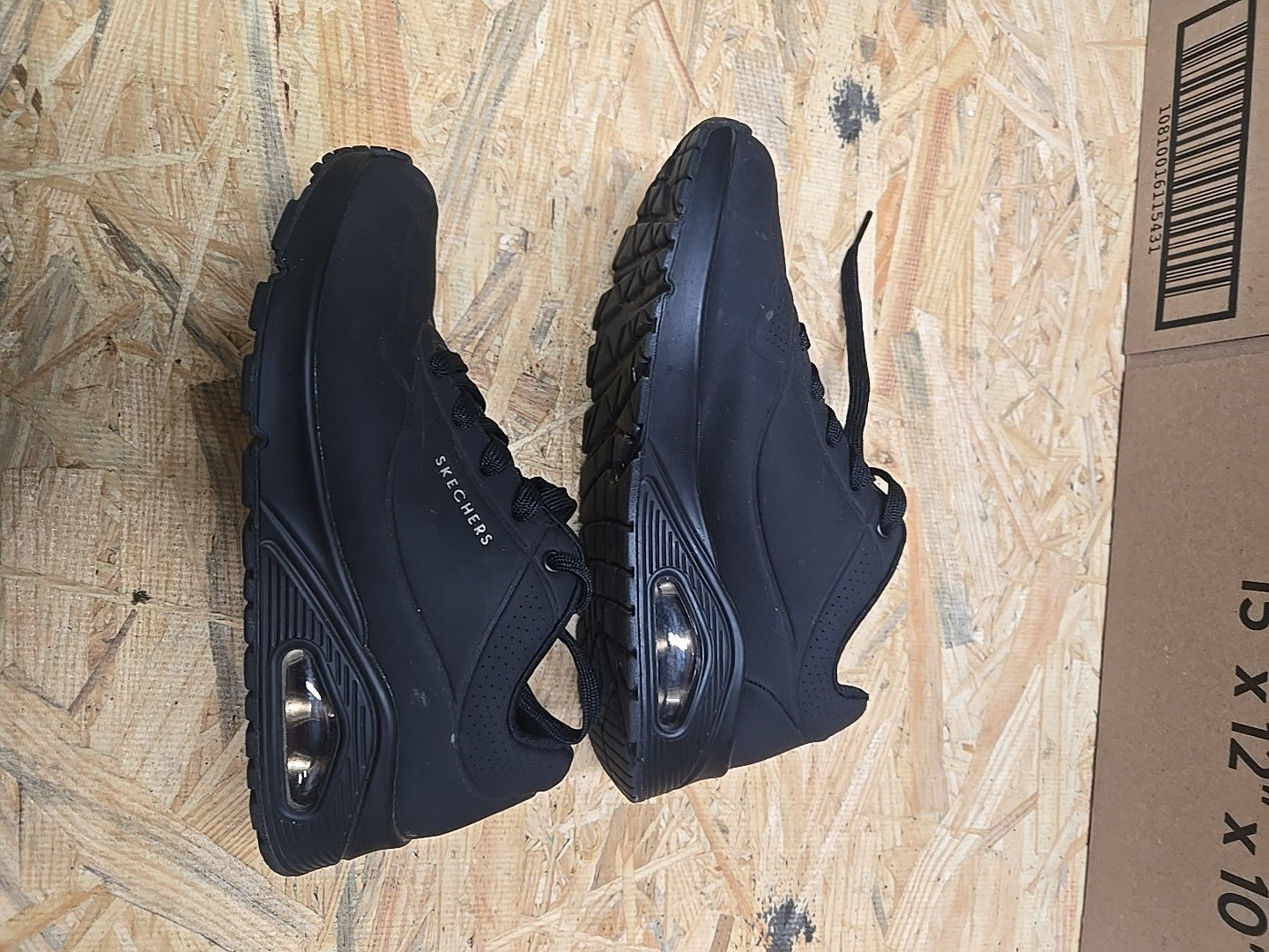 SKECHERS Work Relaxed Fit Uno SR Sutal Sneaker Men's Size US 8.5 Black