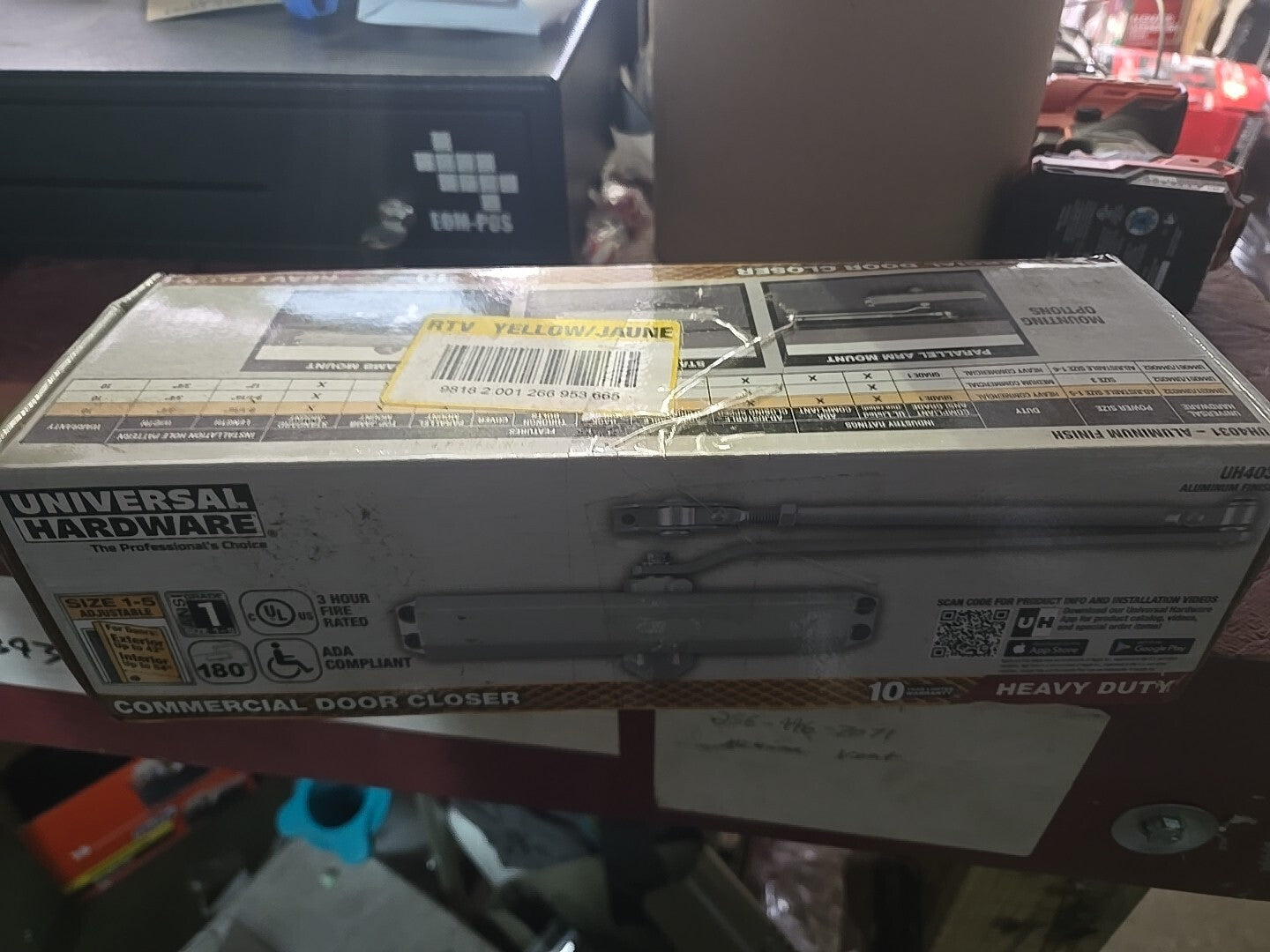 Universal Hardware Aluminum Finish Commercial Door Closer Heavy Duty UH4031 NEW