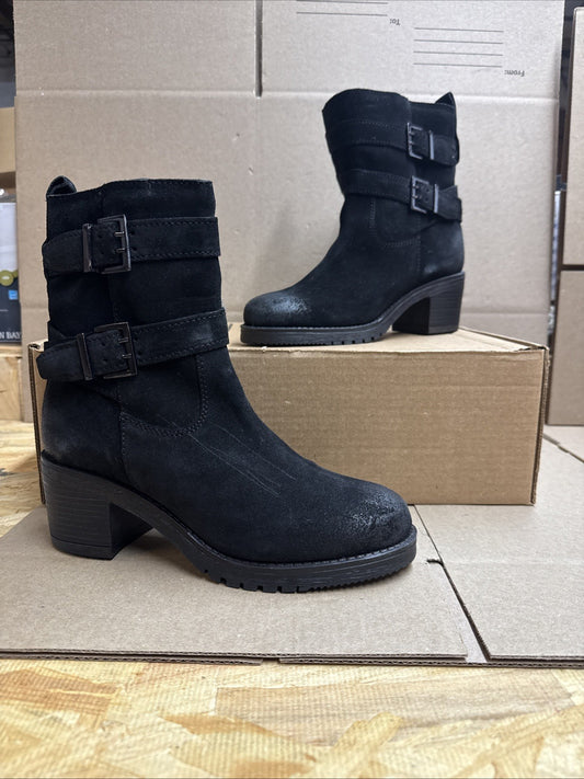 Vintage Foundry Co Womens Charmaine Handmade Burnished Rugged Black Size 8.5