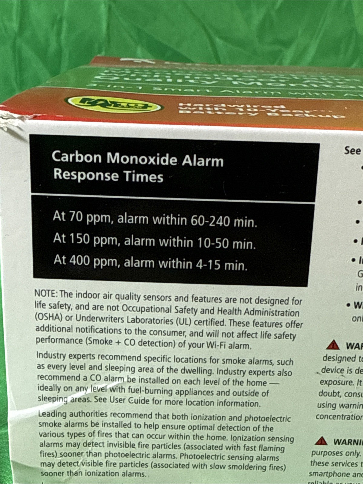 Smart Hardwired Smoke and Carbon Monoxide Detector, Indoor Air Quality Monitor a