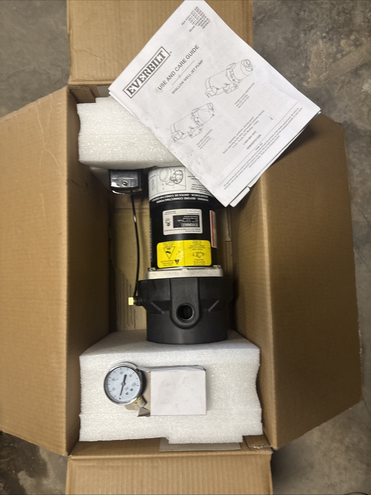 Everbilt 1/2 HP Shallow Well Jet Pump 1011677535 **Read Description.