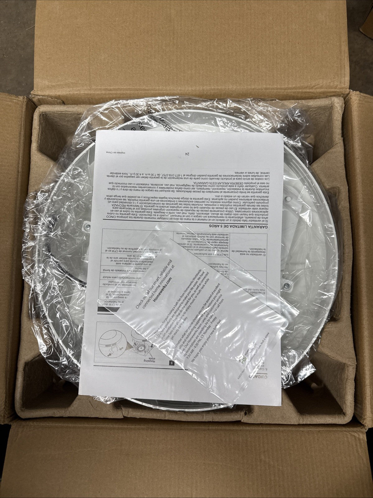 Homewerks Bathroom Integrated LED Light Ceiling Mount Exhaust Ventilation 80 CFM