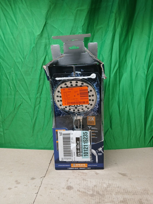 Waterpik 8-Spray Wall Mount Magnet Multi Height Handheld Shower Head 1.8 GPM