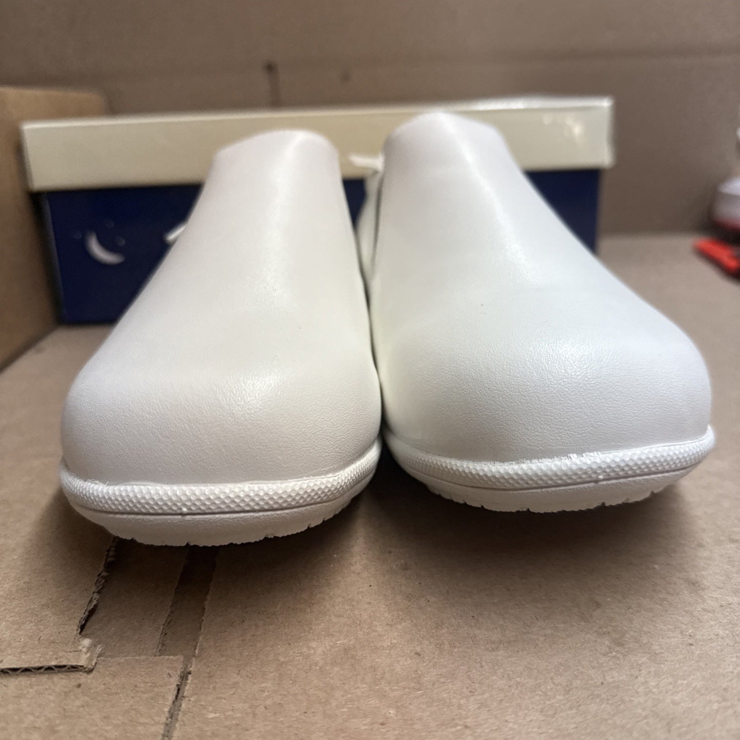 24 HOUR COMFORT Ester Women's 10 Wide Width Slip-On Leather Loafers Nurse