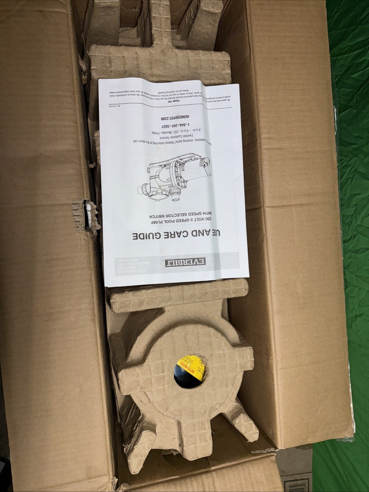 Everbilt 1.5 HP 2-Speed Pool Pump 230-Volt SPP15002-2SP *no unions*