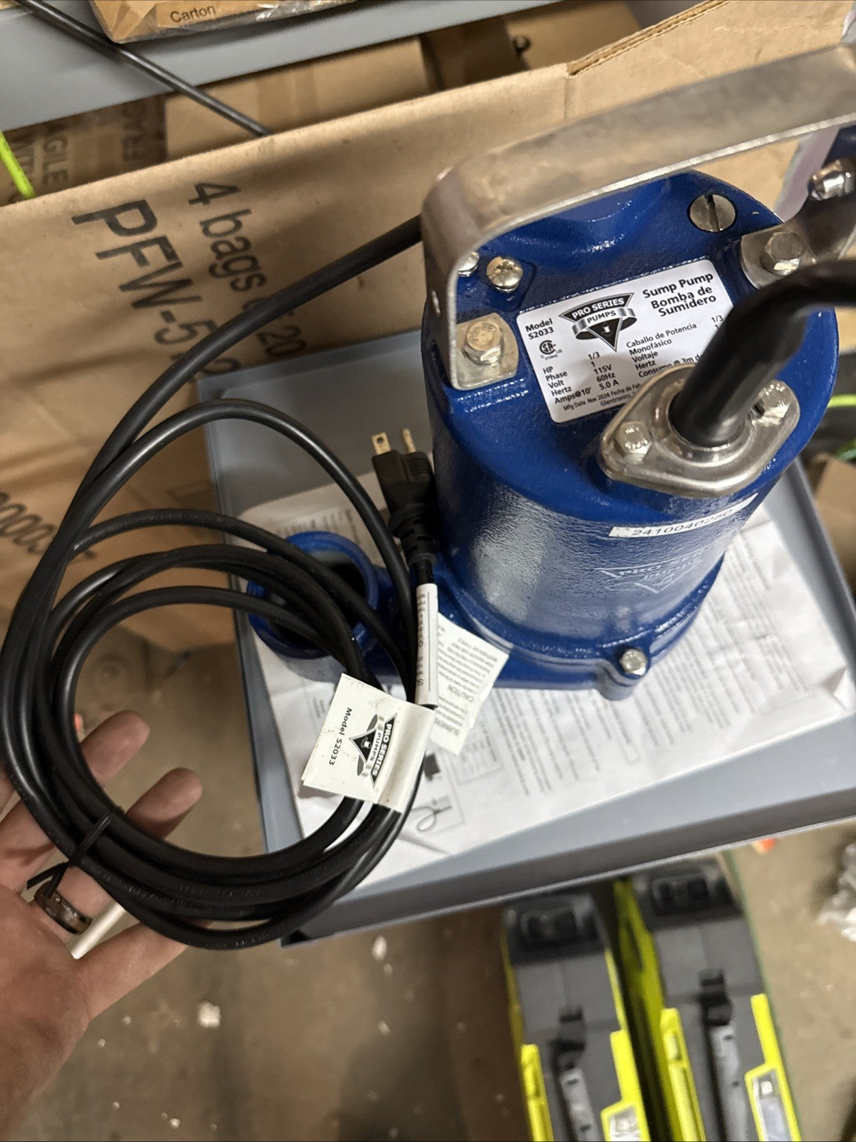 Pro Series S2033-NS - 1/3 HP Cast Iron Sump Pump (Non-Automatic)