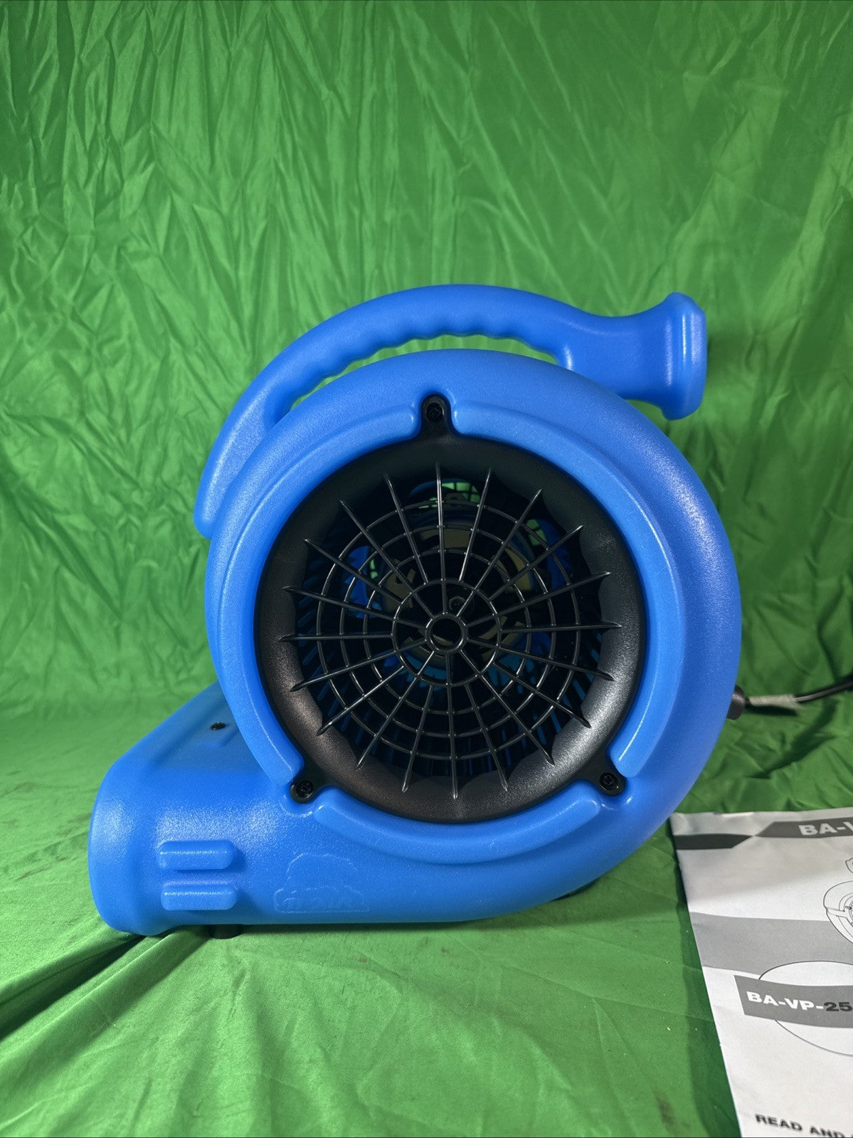 B-Air 1/4 HP Air Mover Blower Fan for Water Damage Restoration in Blue