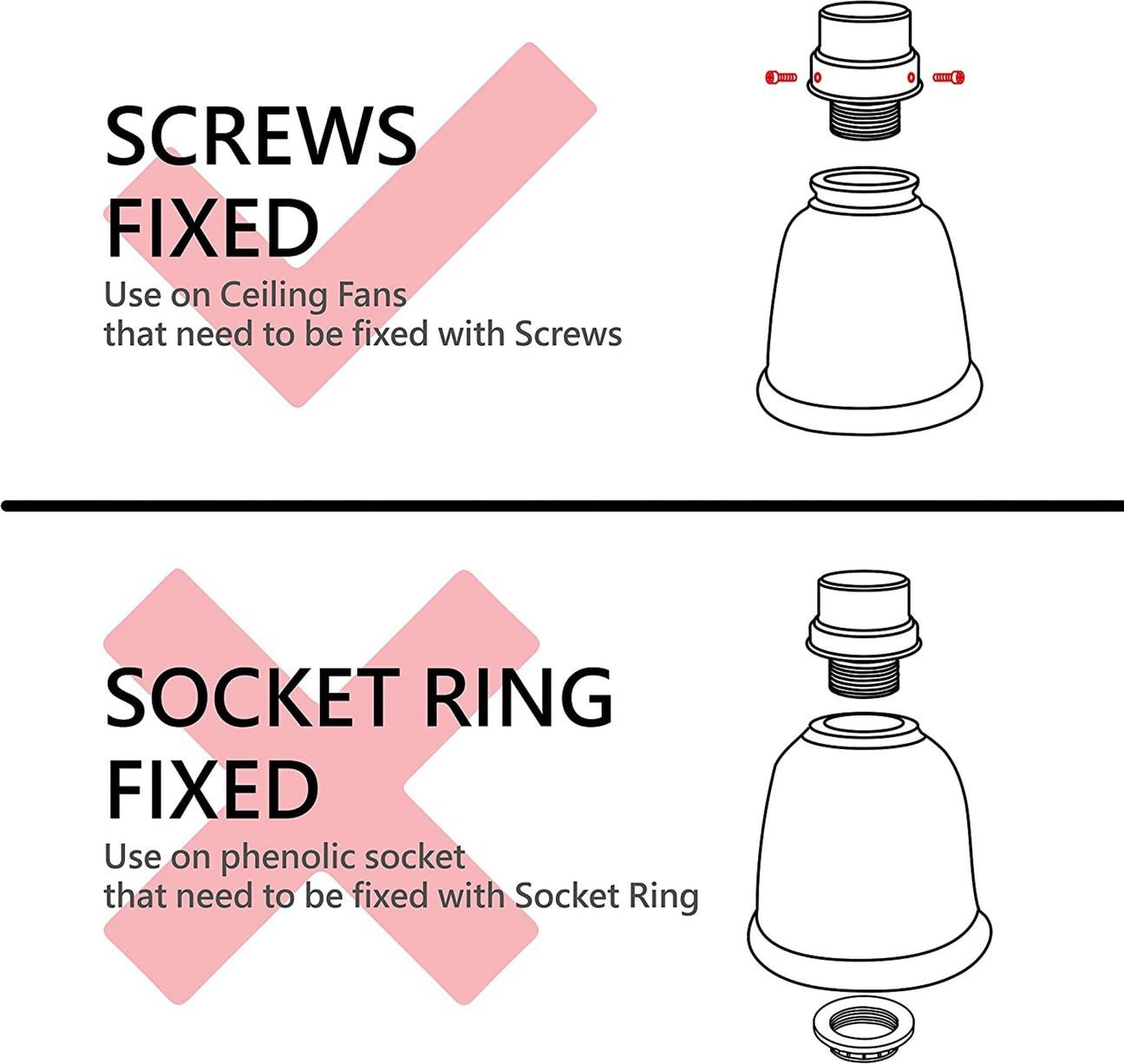 4pack Aspen creative #23124-4 Transitional Frosted&Clear Ceiling Fan Replacement