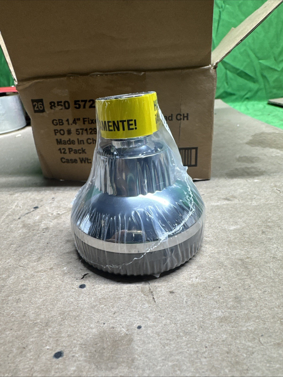 12 PK Glacier Bay 1-Spray 1.4 in. Single Wall Mount Fixed Shower Head in Chrome