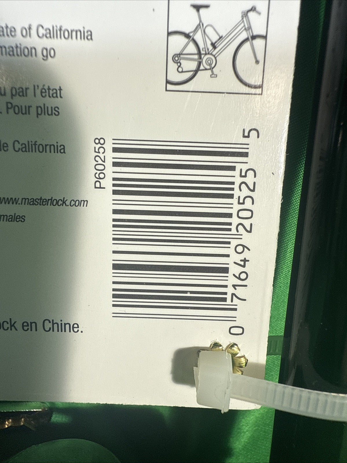 Master Lock Bicycle Security Hardened Steel U-Lock + Carrier Bracket Black New