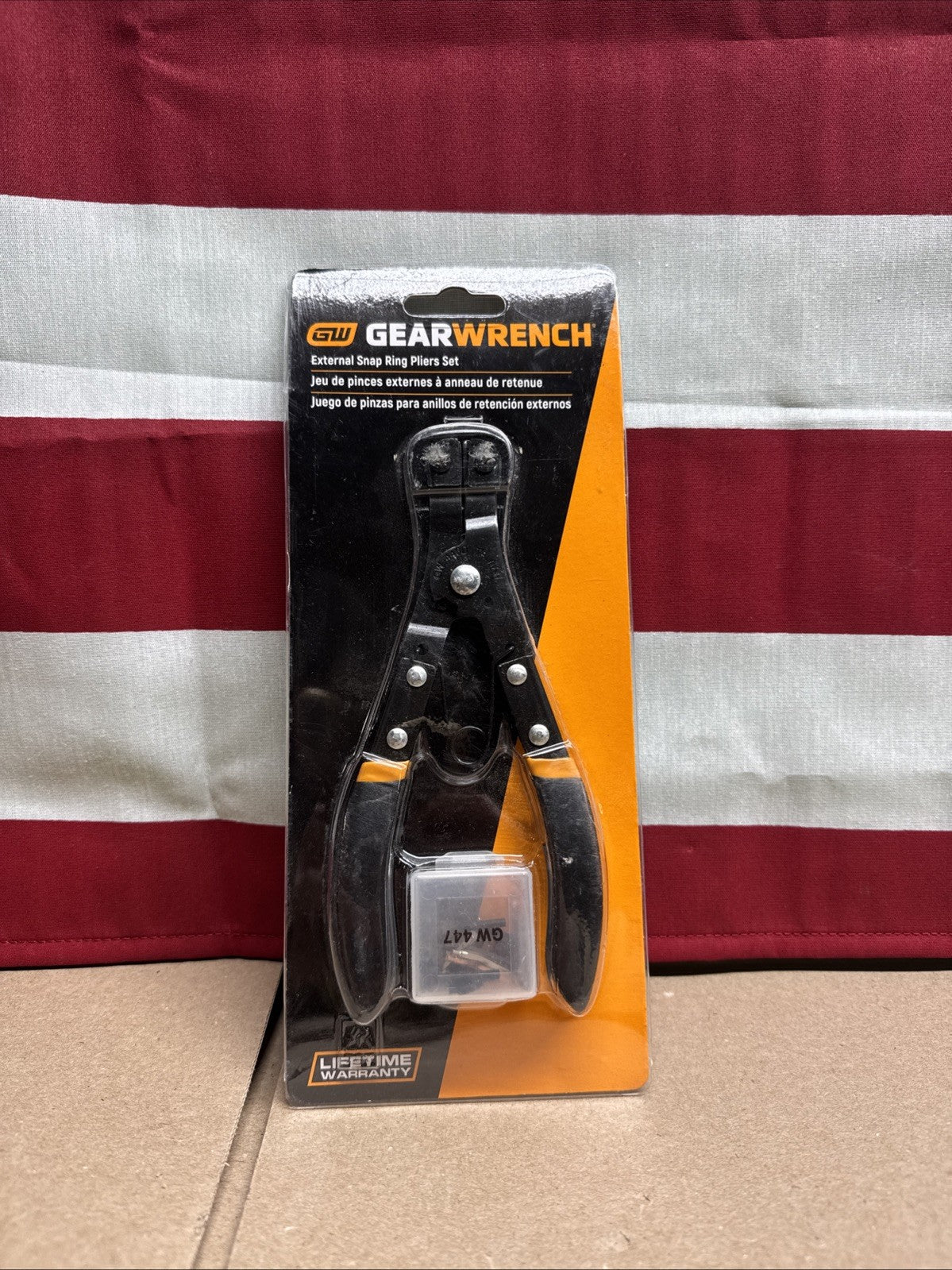 GearWrench 446D Black Interchangeable Tip External Snap Ring Pliers 6-1/2 in.