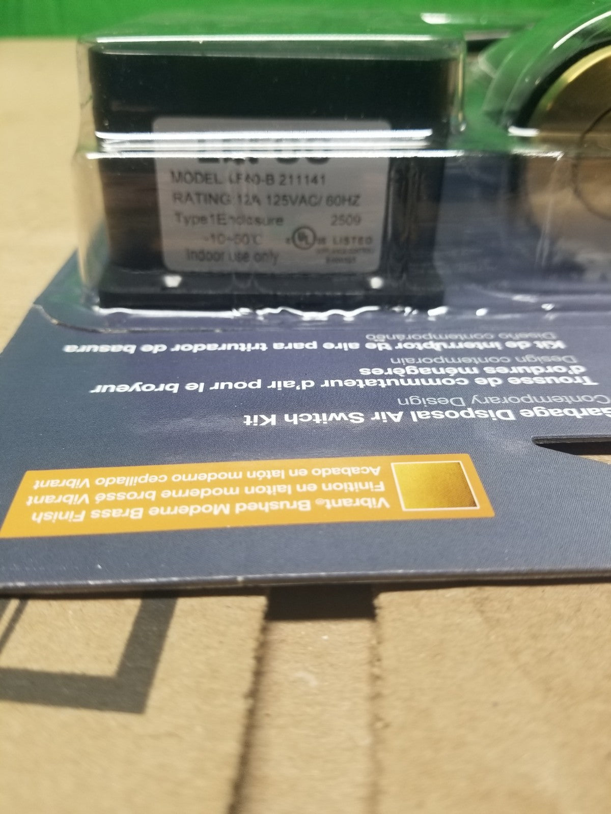 Kohler Contemporary K-35724-2MB Garbage Disposal Air Switch Kit Modern Brass NEW