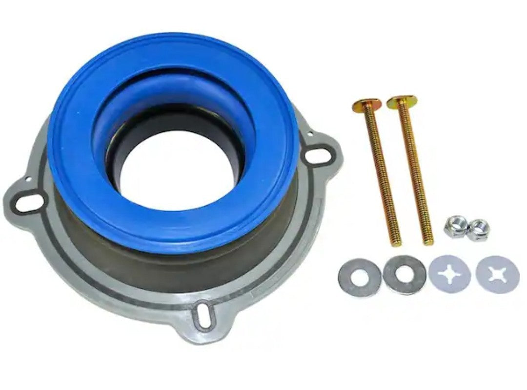 7pc Perfect Seal Toilet WaxRing Fits All Bolts Rubber Gaskets Toilet Install Kit