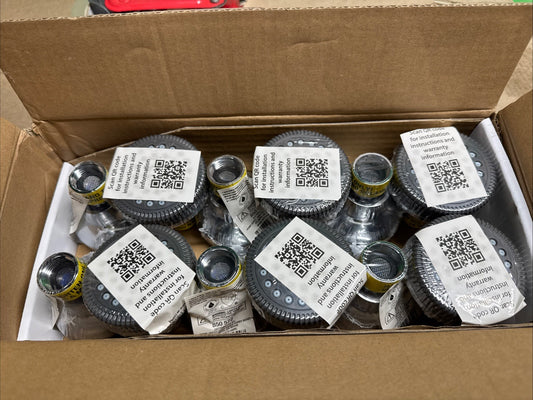 12 PK Glacier Bay 1-Spray 1.4 in. Single Wall Mount Fixed Shower Head in Chrome