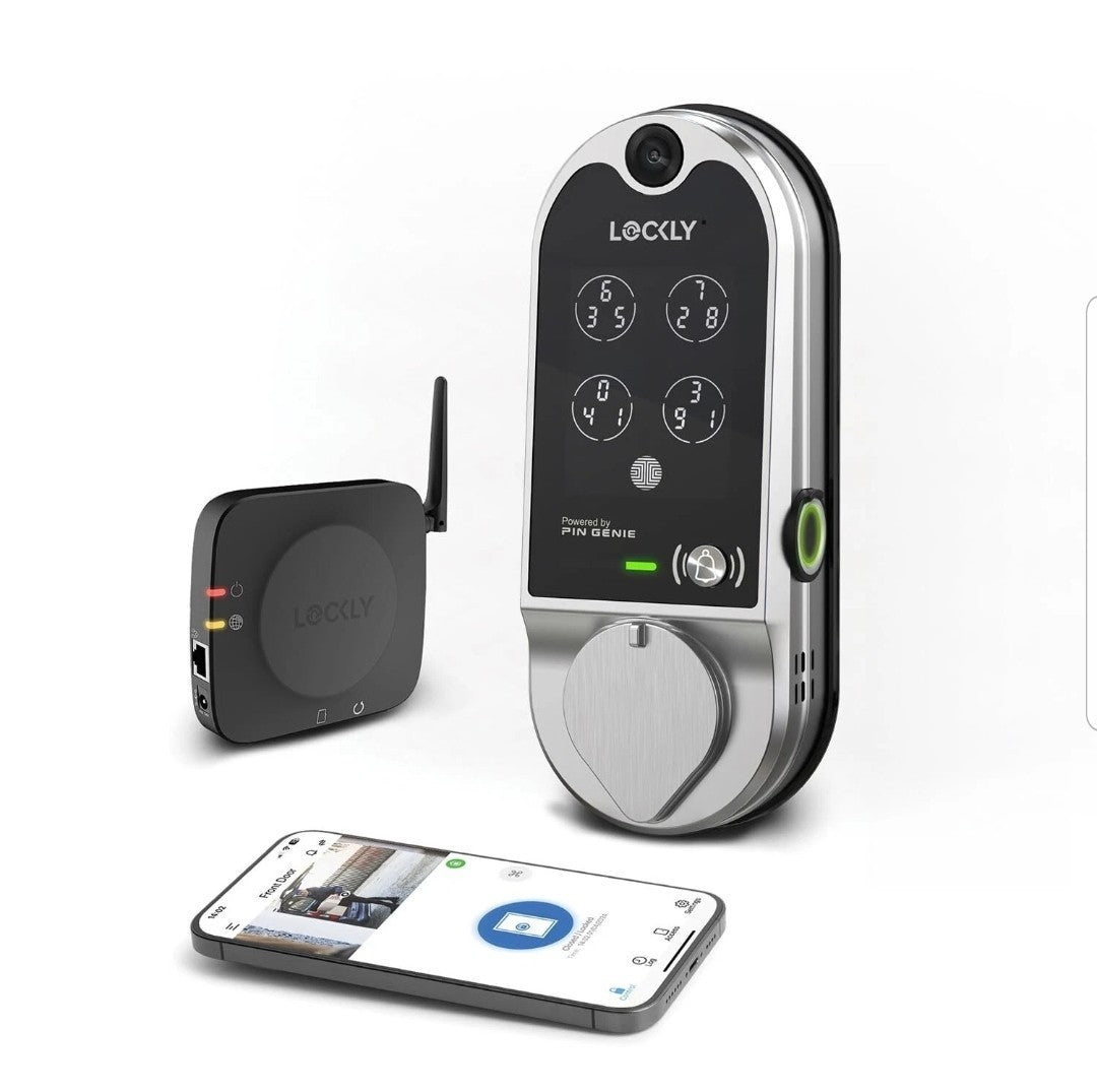 LOCKLY VISION Smart Lock & Video Doorbell Deadbolt Edition Wi Fi Bluetooth Touch