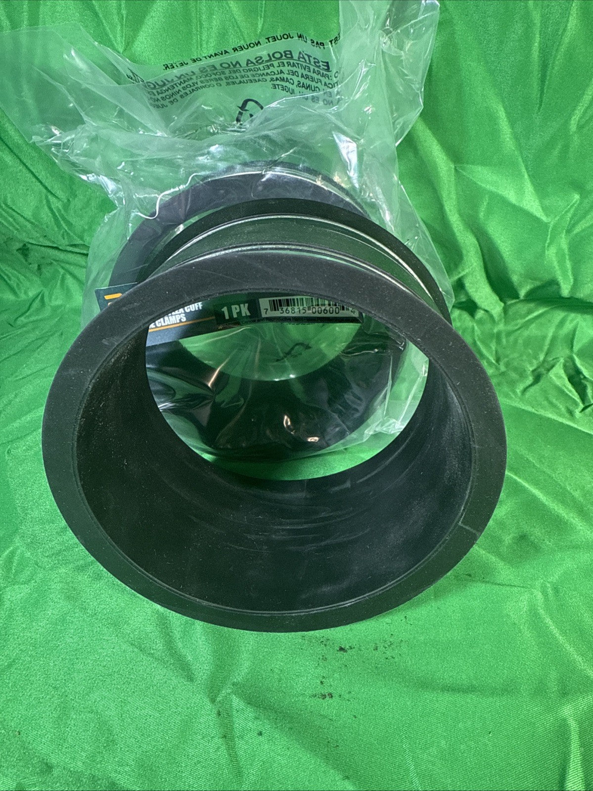 POWERTEC 70149 4 Inch Dust Control Flex Cuff with Steel Hose Clamps. *READ DISC*