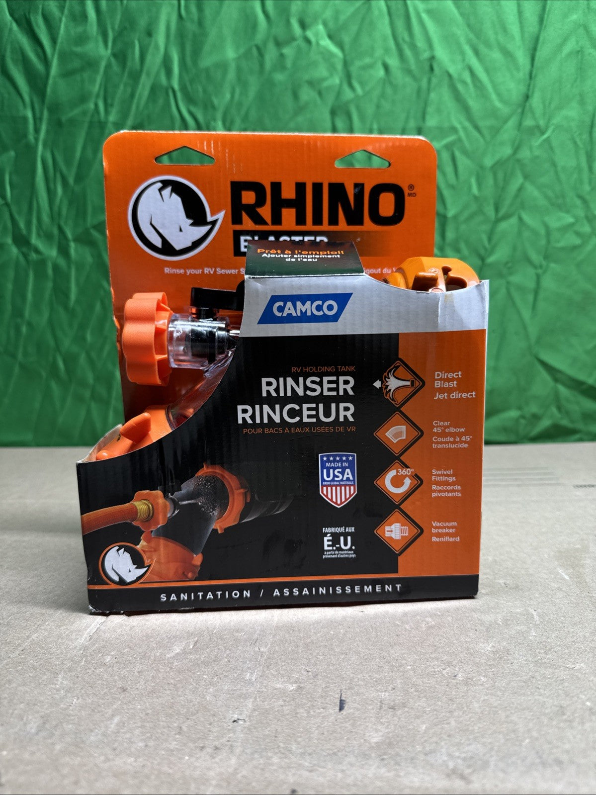 Rhino Blaster RV Black Tank Wash Rinse By CAMCO For Camper Sewer Holding Tank