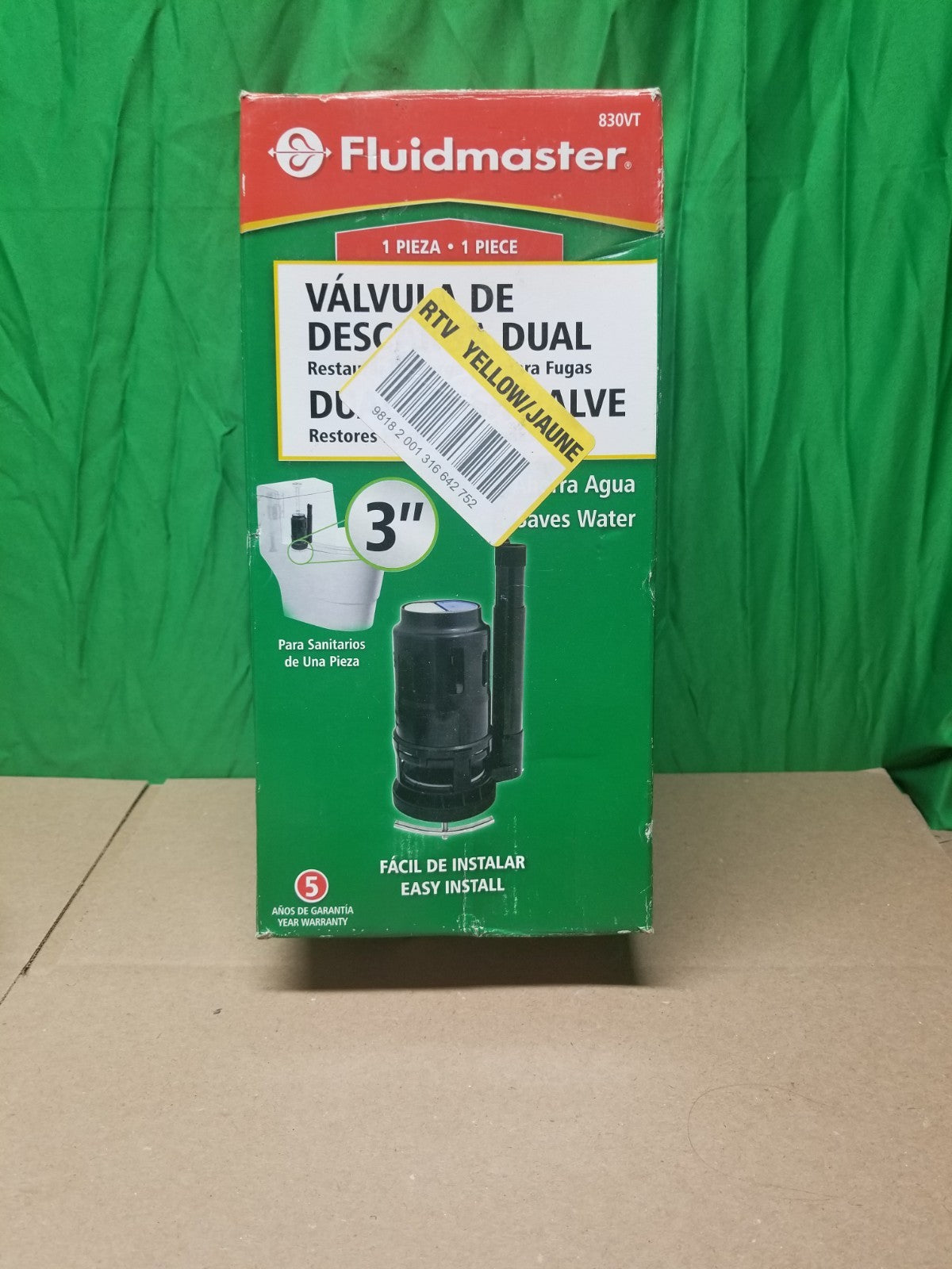 Fluidmaster Replacement 3 in. Dual Flush Valve for Toilets (1-Piece) OPEN BOX