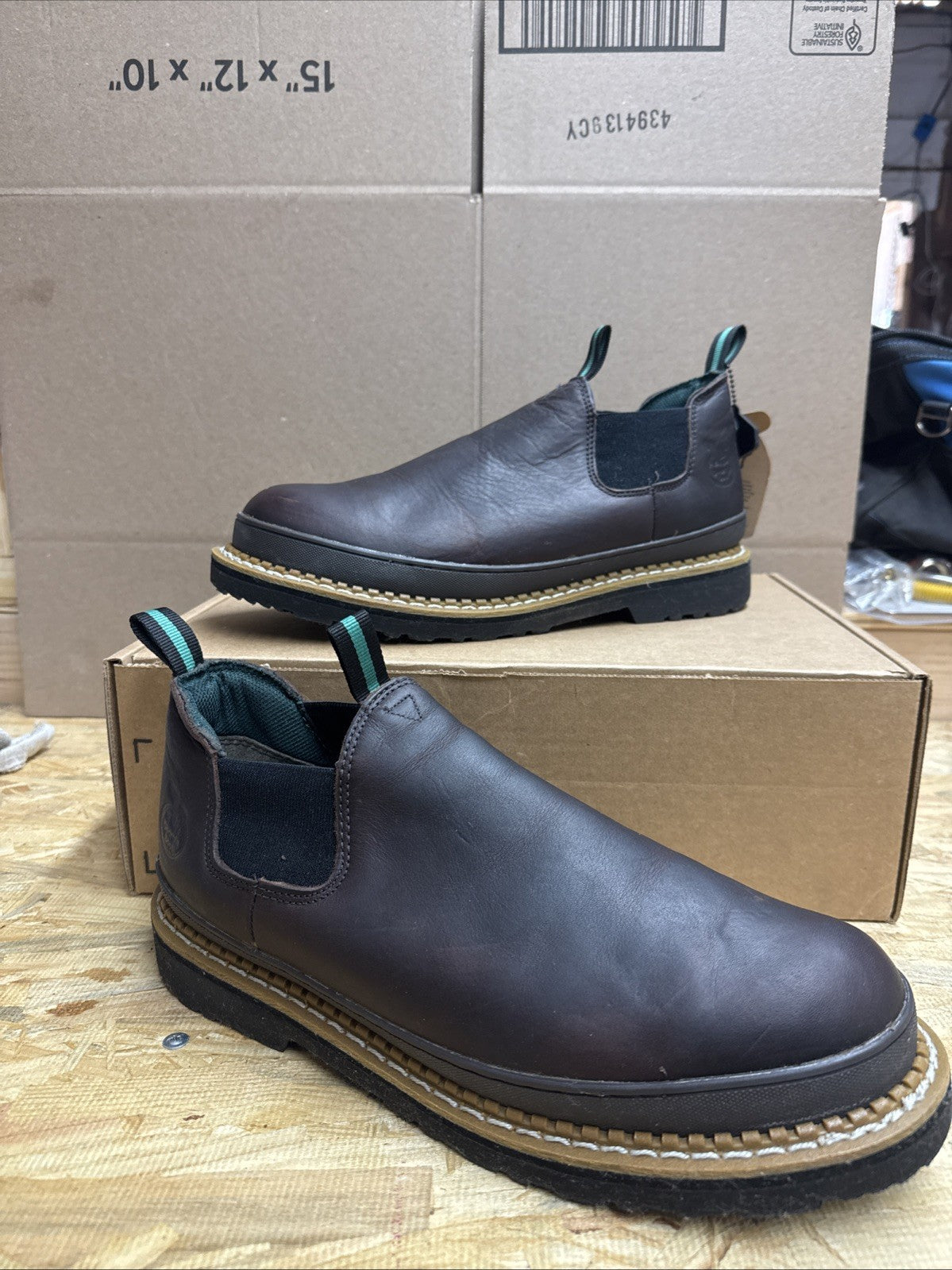 GEORGIA GIANT WEDGE ROMEO WORK BOOTS GR274 - Size 13 W