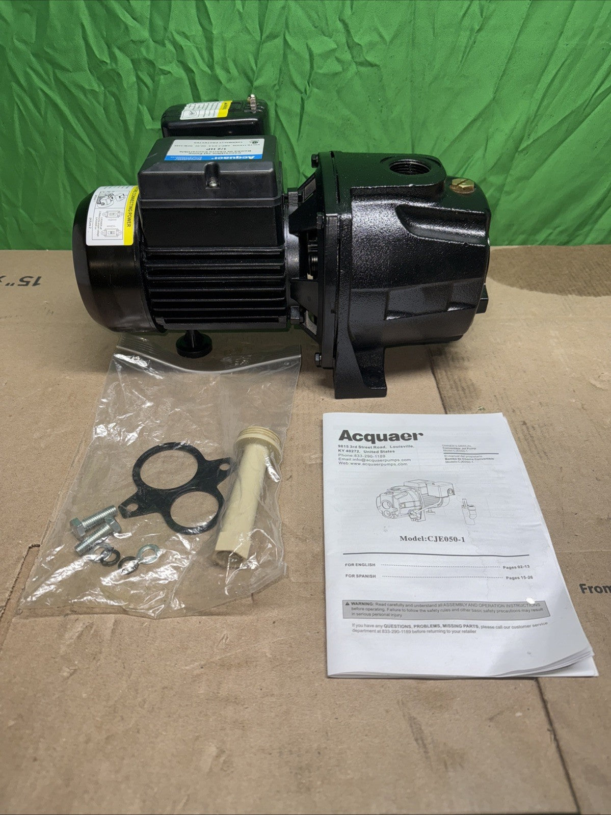 1/2 HP 115/230V Cast Iron Convertible Jet Pump Built-in Thermal Overload Prot..