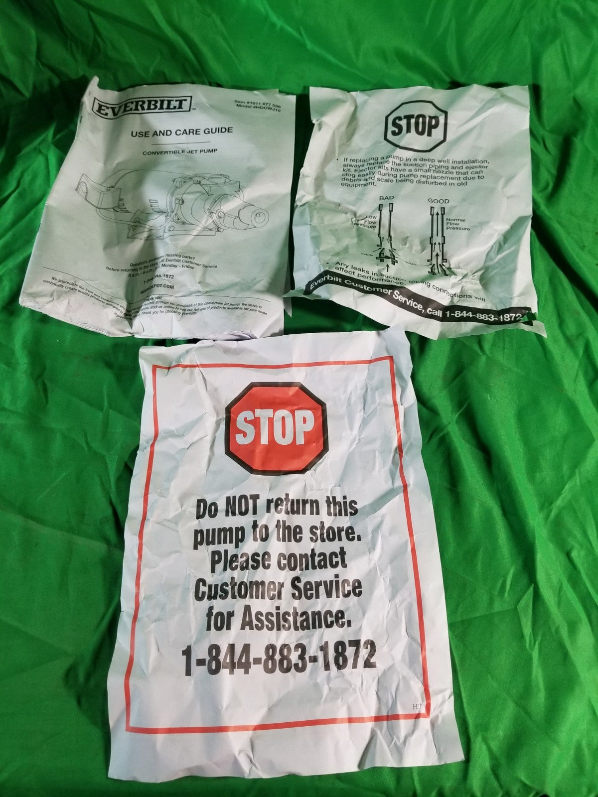 Everbilt 1 HP Professional Convertible Jet Pump NEW OPEN BOX***